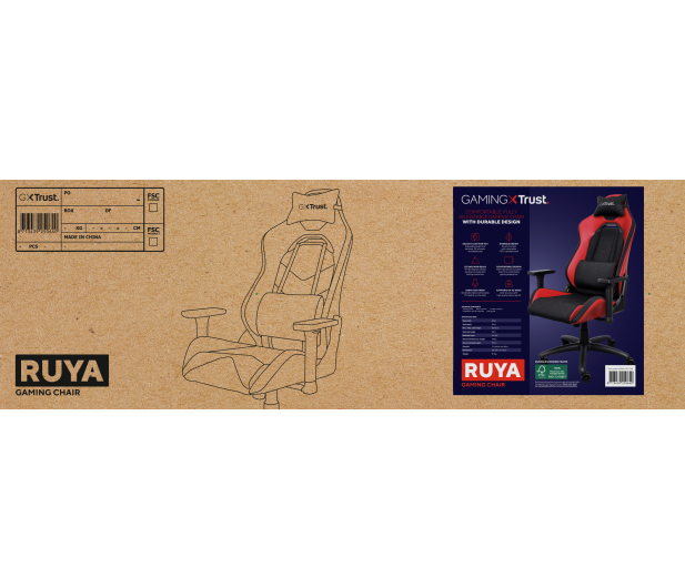 Trust GXT714R RUYA GAMING CHAIR RED - 1489337 - zdjęcie 3